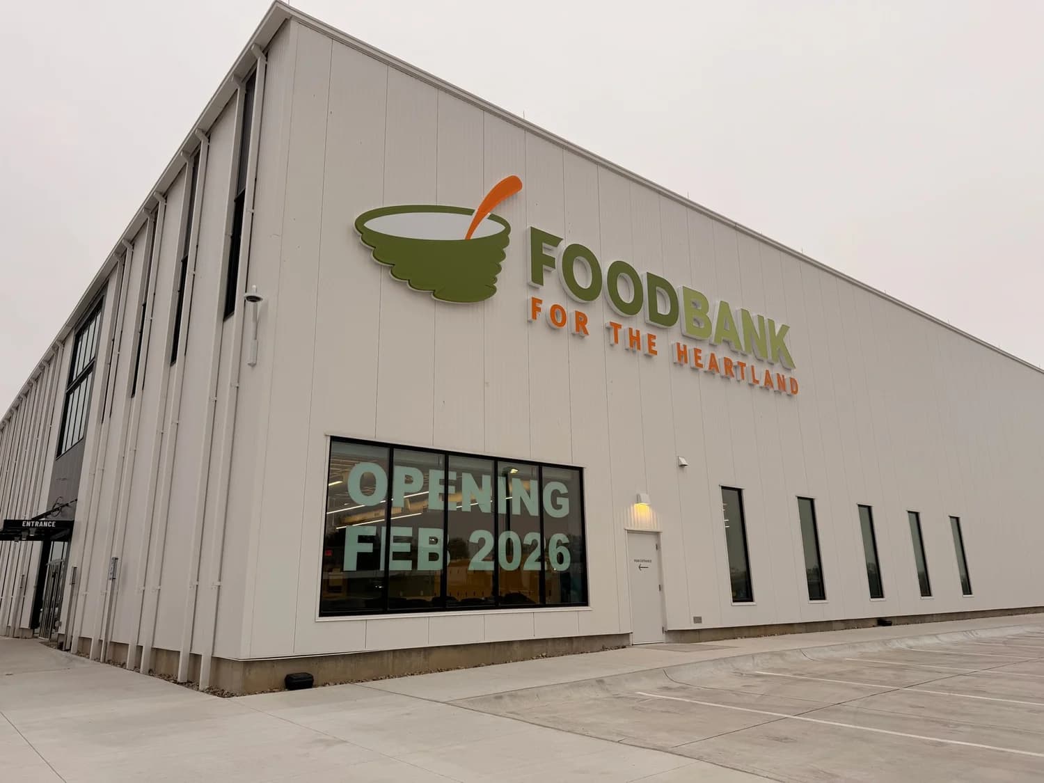 Foodbank for the Heartland's new Omaha facility, painted by DGR Painting Contractors