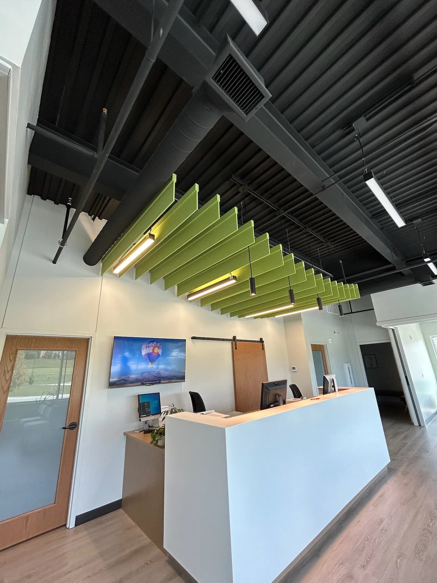 The reception desk at Steskal Chiropractic and Wellness Center in Omaha